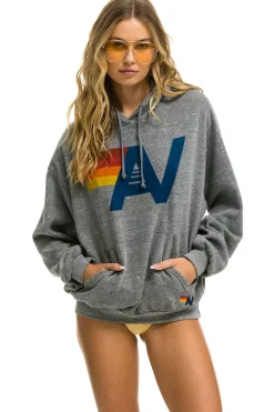 Hoodies | Hoodies | Aviator Nation LOGO PULLOVER RELAXED HOODIE - HEATHER GREY HEATHERGREY