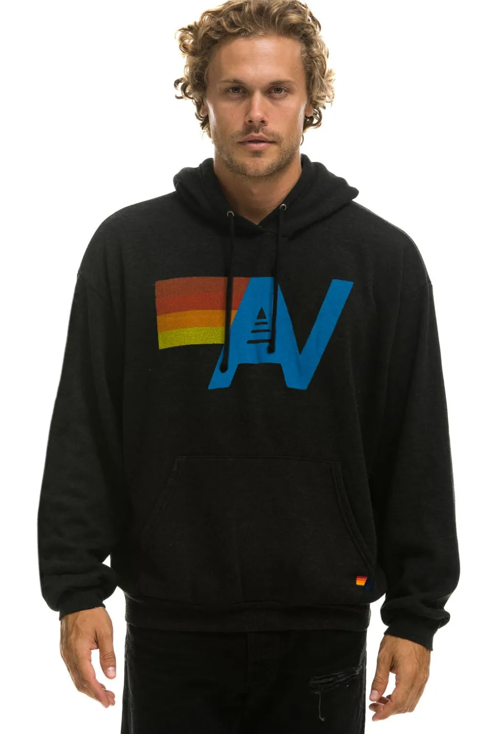 Hoodies | Hoodies | Aviator Nation LOGO PULLOVER RELAXED HOODIE - BLACK