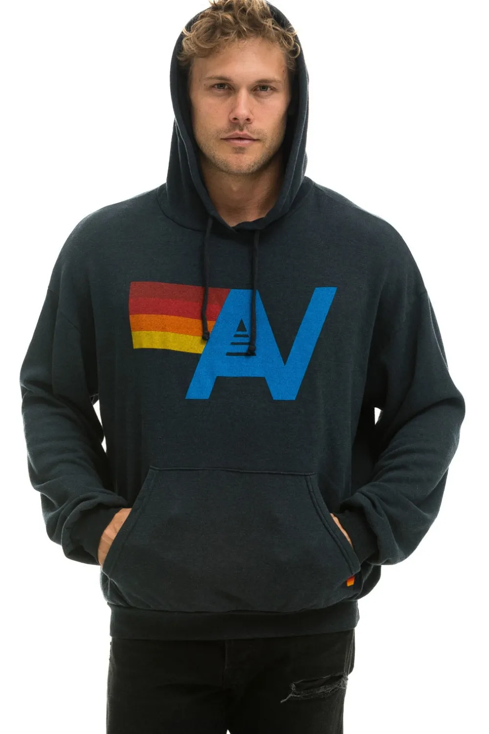 Hoodies | Hoodies | Aviator Nation LOGO PULLOVER RELAXED HOODIE - CHARCOAL