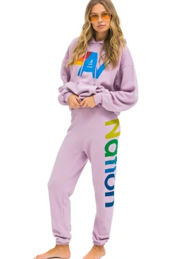 Hoodies | Hoodies | Aviator Nation LOGO PULLOVER RELAXED HOODIE - MAUVE