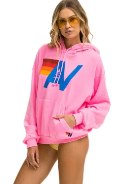 Hoodies | Hoodies | Aviator Nation LOGO PULLOVER RELAXED HOODIE - NEON PINK NEONPINK