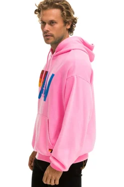 Hoodies | Hoodies | Aviator Nation LOGO PULLOVER RELAXED HOODIE - NEON PINK NEONPINK