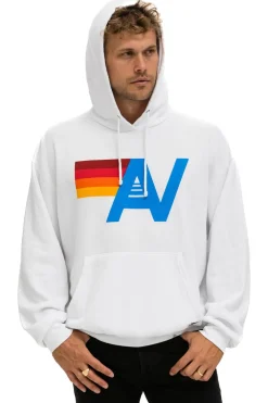 Hoodies | Hoodies | Aviator Nation LOGO PULLOVER RELAXED HOODIE - WHITE