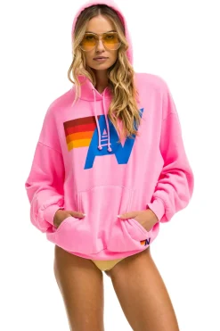 Hoodies | Hoodies | Aviator Nation LOGO PULLOVER RELAXED HOODIE - NEON PINK NEONPINK