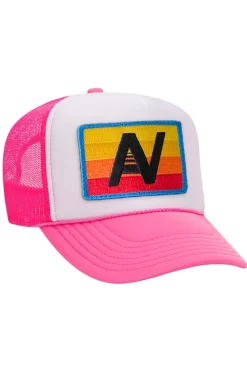 Trucker Hats | Trucker Hats | Aviator Nation LOGO RAINBOW VINTAGE TRUCKER HAT theperfectpairing!Allofourproductsgothroughanintensebreaking-downprocessthatgivesthemavintagefeelyou'lllovebecauseit'sbrokeninfromdayoneofwearingit.Allofourhatsareadjustable!
