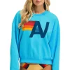 Sweatshirts | Sweatshirts | Aviator Nation LOGO RELAXED CREW SWEATSHIRT - NEON BLUE NEONBLUE