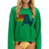 Sweatshirts | Sweatshirts | Aviator Nation LOGO RELAXED CREW SWEATSHIRT - KELLY GREEN KELLYGREEN