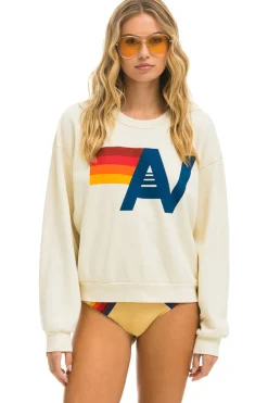 Sweatshirts | Sweatshirts | Aviator Nation LOGO RELAXED CREW SWEATSHIRT - VINTAGE WHITE VINTAGEWHITE
