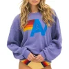 Sweatshirts | Sweatshirts | Aviator Nation LOGO RELAXED CREW SWEATSHIRT - LAVENDER