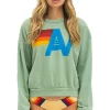 Sweatshirts | Sweatshirts | Aviator Nation LOGO RELAXED CREW SWEATSHIRT - SAGE