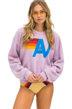 Sweatshirts | Sweatshirts | Aviator Nation LOGO RELAXED CREW SWEATSHIRT - MAUVE