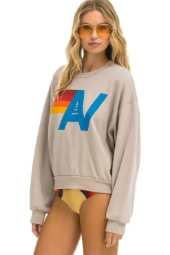 Sweatshirts | Sweatshirts | Aviator Nation LOGO RELAXED CREW SWEATSHIRT - SAND