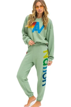 Sweatshirts | Sweatshirts | Aviator Nation LOGO RELAXED CREW SWEATSHIRT - SAGE