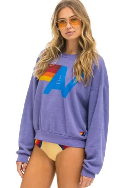 Sweatshirts | Sweatshirts | Aviator Nation LOGO RELAXED CREW SWEATSHIRT - LAVENDER