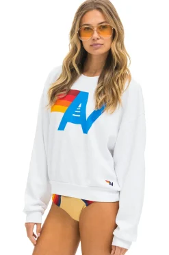 Sweatshirts | Sweatshirts | Aviator Nation LOGO RELAXED CREW SWEATSHIRT - WHITE