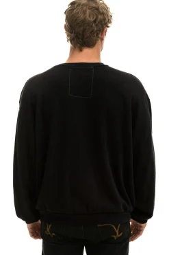 Sweatshirts | Sweatshirts | Aviator Nation LOGO RELAXED CREW SWEATSHIRT - BLACK