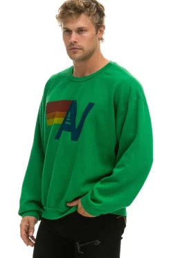 Sweatshirts | Sweatshirts | Aviator Nation LOGO RELAXED CREW SWEATSHIRT - KELLY GREEN KELLYGREEN