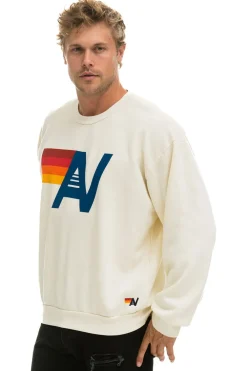 Sweatshirts | Sweatshirts | Aviator Nation LOGO RELAXED CREW SWEATSHIRT - VINTAGE WHITE VINTAGEWHITE