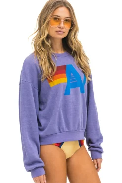 Sweatshirts | Sweatshirts | Aviator Nation LOGO RELAXED CREW SWEATSHIRT - LAVENDER