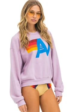Sweatshirts | Sweatshirts | Aviator Nation LOGO RELAXED CREW SWEATSHIRT - MAUVE