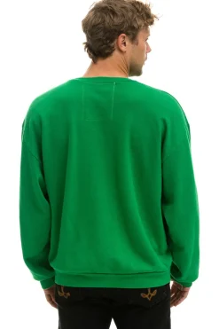 Sweatshirts | Sweatshirts | Aviator Nation LOGO RELAXED CREW SWEATSHIRT - KELLY GREEN KELLYGREEN