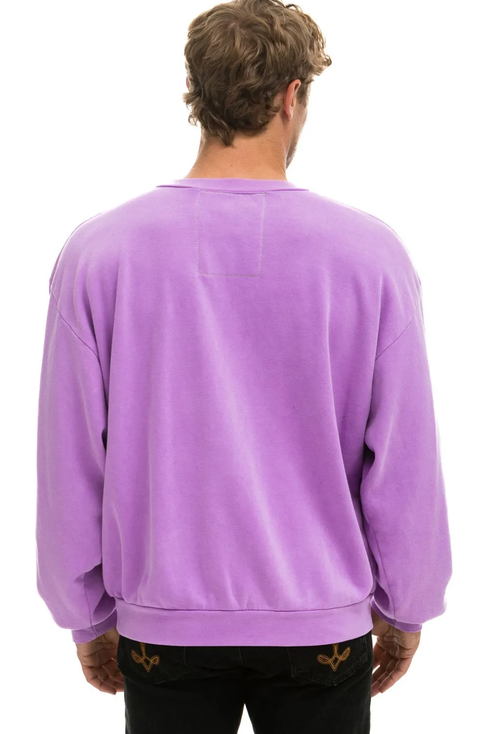 Sweatshirts | Sweatshirts | Aviator Nation LOGO RELAXED CREW SWEATSHIRT - NEON PURPLE NEONPURPLE