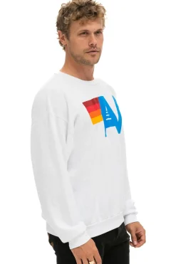 Sweatshirts | Sweatshirts | Aviator Nation LOGO RELAXED CREW SWEATSHIRT - WHITE