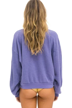 Sweatshirts | Sweatshirts | Aviator Nation LOGO RELAXED CREW SWEATSHIRT - LAVENDER