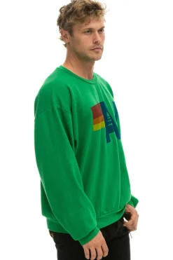 Sweatshirts | Sweatshirts | Aviator Nation LOGO RELAXED CREW SWEATSHIRT - KELLY GREEN KELLYGREEN