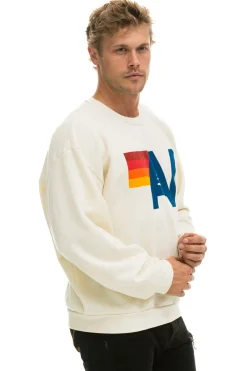 Sweatshirts | Sweatshirts | Aviator Nation LOGO RELAXED CREW SWEATSHIRT - VINTAGE WHITE VINTAGEWHITE