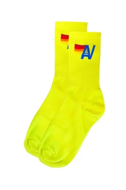Socks | Socks | Aviator Nation LOGO SOCK - NEON YELLOW NEONYELLOW
