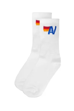 Socks | Socks | Aviator Nation LOGO SOCK - WHITE