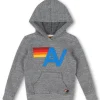 Kid's Hoodies | Aviator Nation LOGO STITCH KIDS PULLOVER HOODIE - HEATHER GREY HEATHERGREY