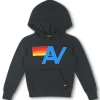 Kid's Hoodies | Aviator Nation LOGO STITCH KIDS PULLOVER HOODIE - CHARCOAL