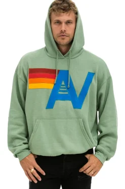 Hoodies | Hoodies | Aviator Nation LOGO STITCH PULLOVER RELAXED HOODIE - SAGE