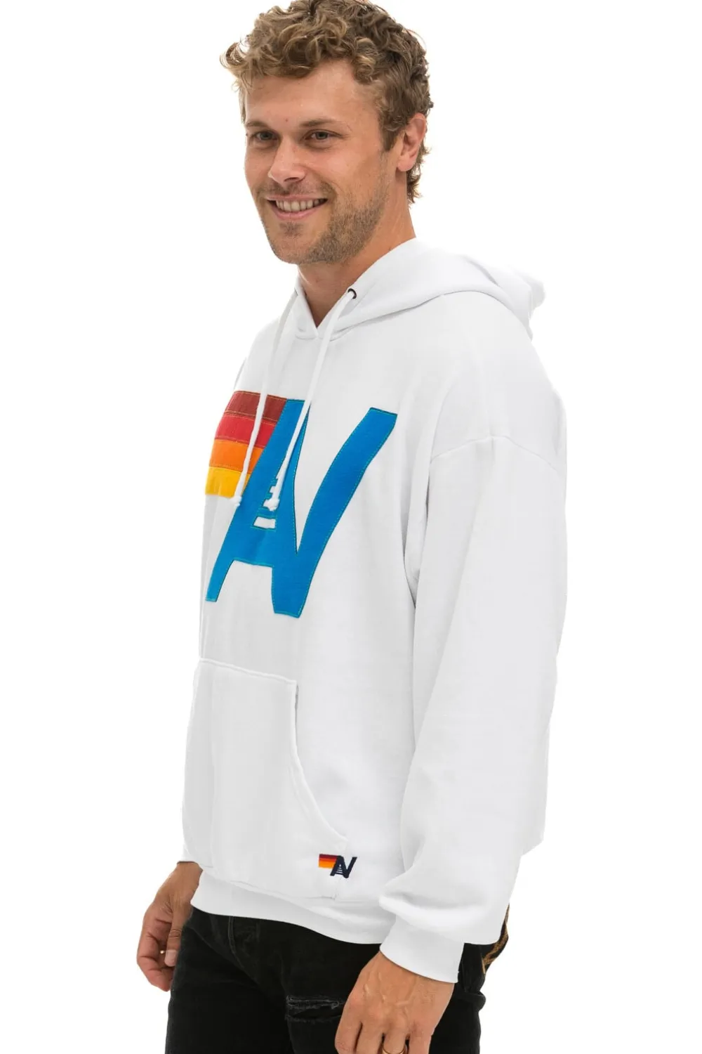 Hoodies | Hoodies | Aviator Nation LOGO STITCH PULLOVER RELAXED HOODIE - WHITE