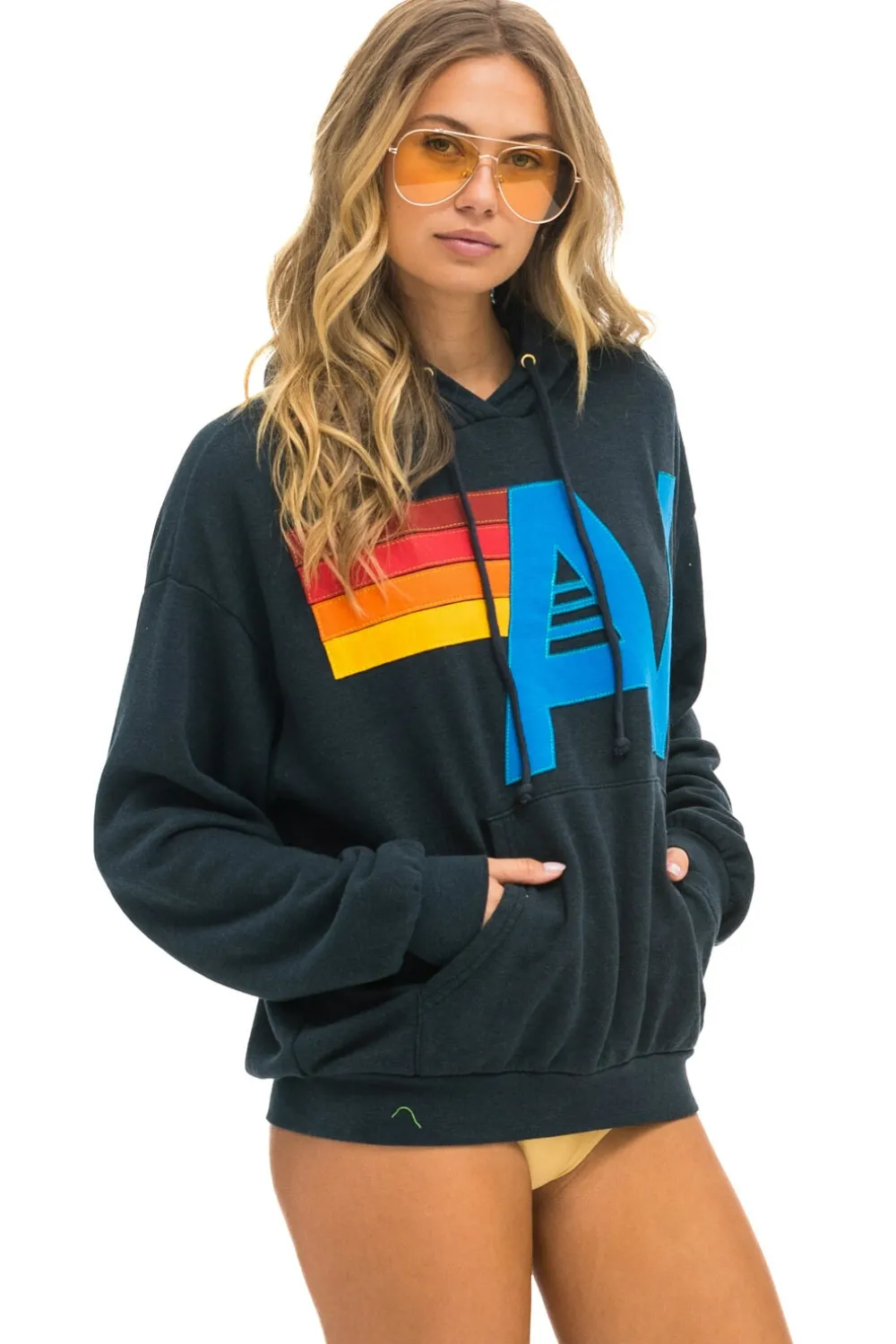 Hoodies | Hoodies | Aviator Nation LOGO STITCH PULLOVER RELAXED HOODIE - CHARCOAL