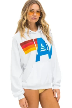 Hoodies | Hoodies | Aviator Nation LOGO STITCH PULLOVER RELAXED HOODIE - WHITE