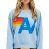 Sweatshirts | Sweatshirts | Aviator Nation LOGO STITCH RELAXED CREW SWEATSHIRT - ICE