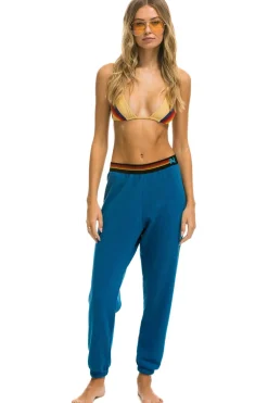 Sweatpants | Aviator Nation LOGO STRIPE SWEATPANTS - CARIBBEAN