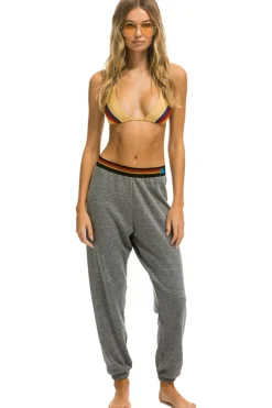 Sweatpants | Aviator Nation LOGO STRIPE SWEATPANTS - HEATHER GREY HEATHERGREY