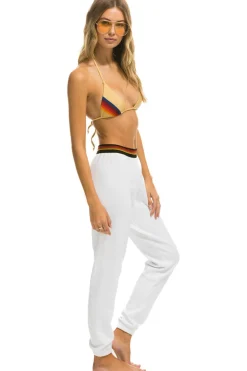 Sweatpants | Aviator Nation LOGO STRIPE SWEATPANTS - WHITE