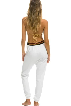 Sweatpants | Aviator Nation LOGO STRIPE SWEATPANTS - WHITE
