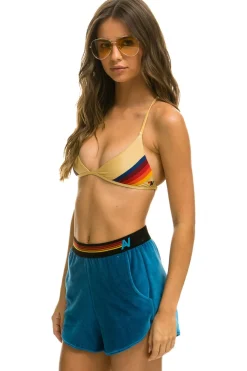 Shorts | Aviator Nation LOGO STRIPE WOMEN'S LOUNGER SHORTS - CARIBBEAN