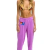Sweatpants | Aviator Nation LOGO SWEATPANTS - NEON PURPLE NEONPURPLE