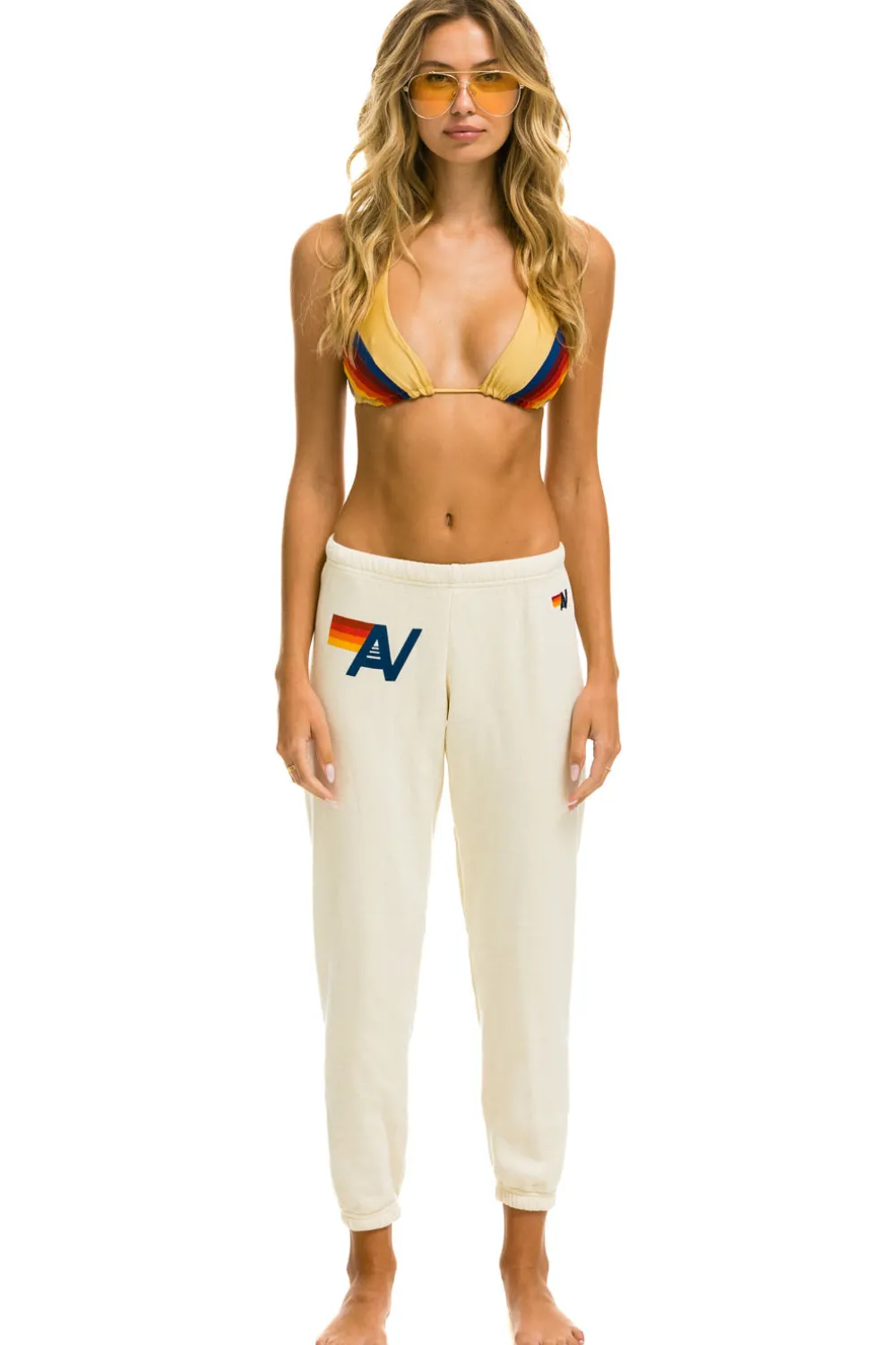 Sweatpants | Aviator Nation LOGO SWEATPANTS - VINTAGE WHITE VINTAGEWHITE