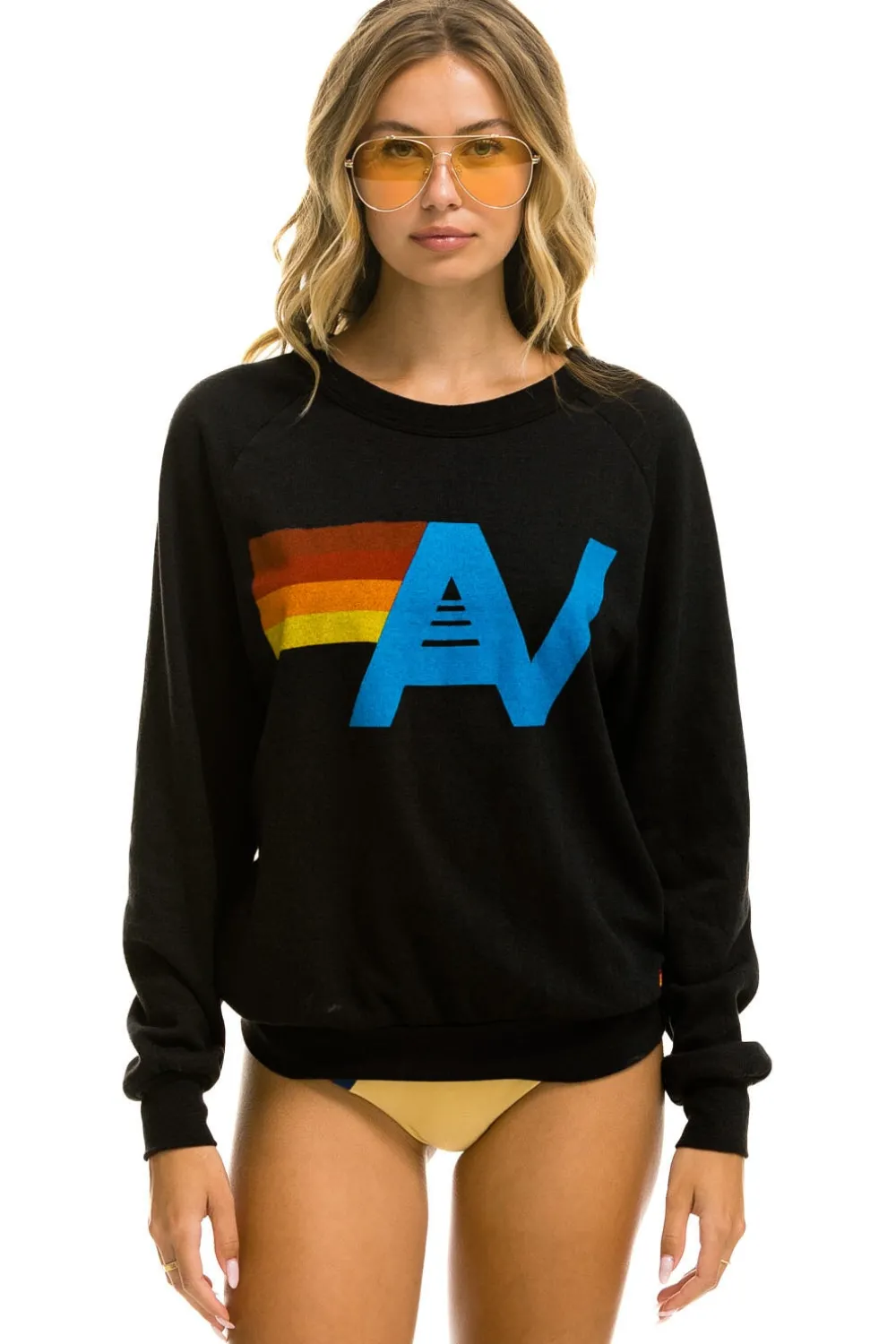 Sweatshirts | Sweatshirts | Aviator Nation LOGO SWEATSHIRT - BLACK