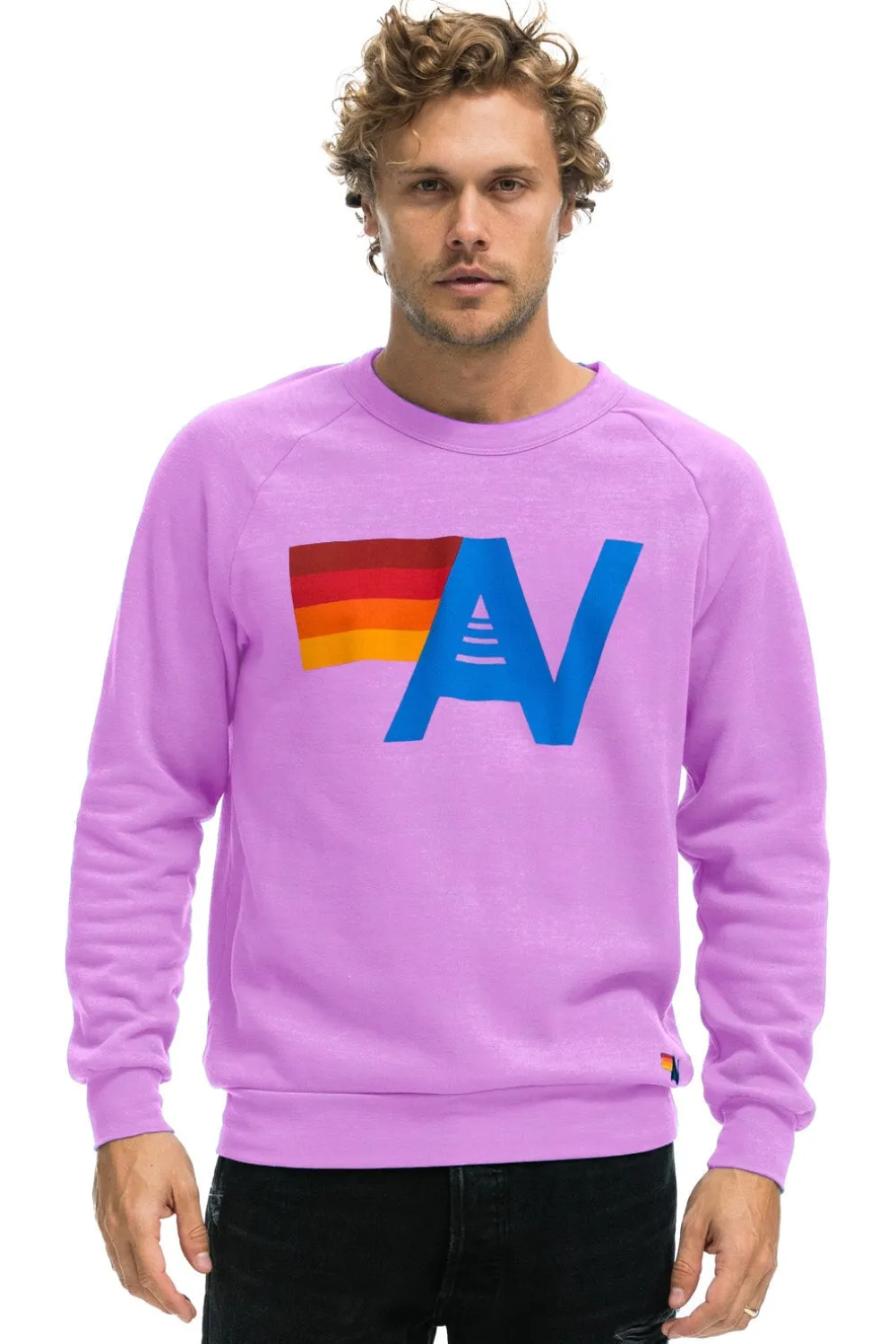 Sweatshirts | Sweatshirts | Aviator Nation LOGO SWEATSHIRT - NEON PURPLE NEONPURPLE