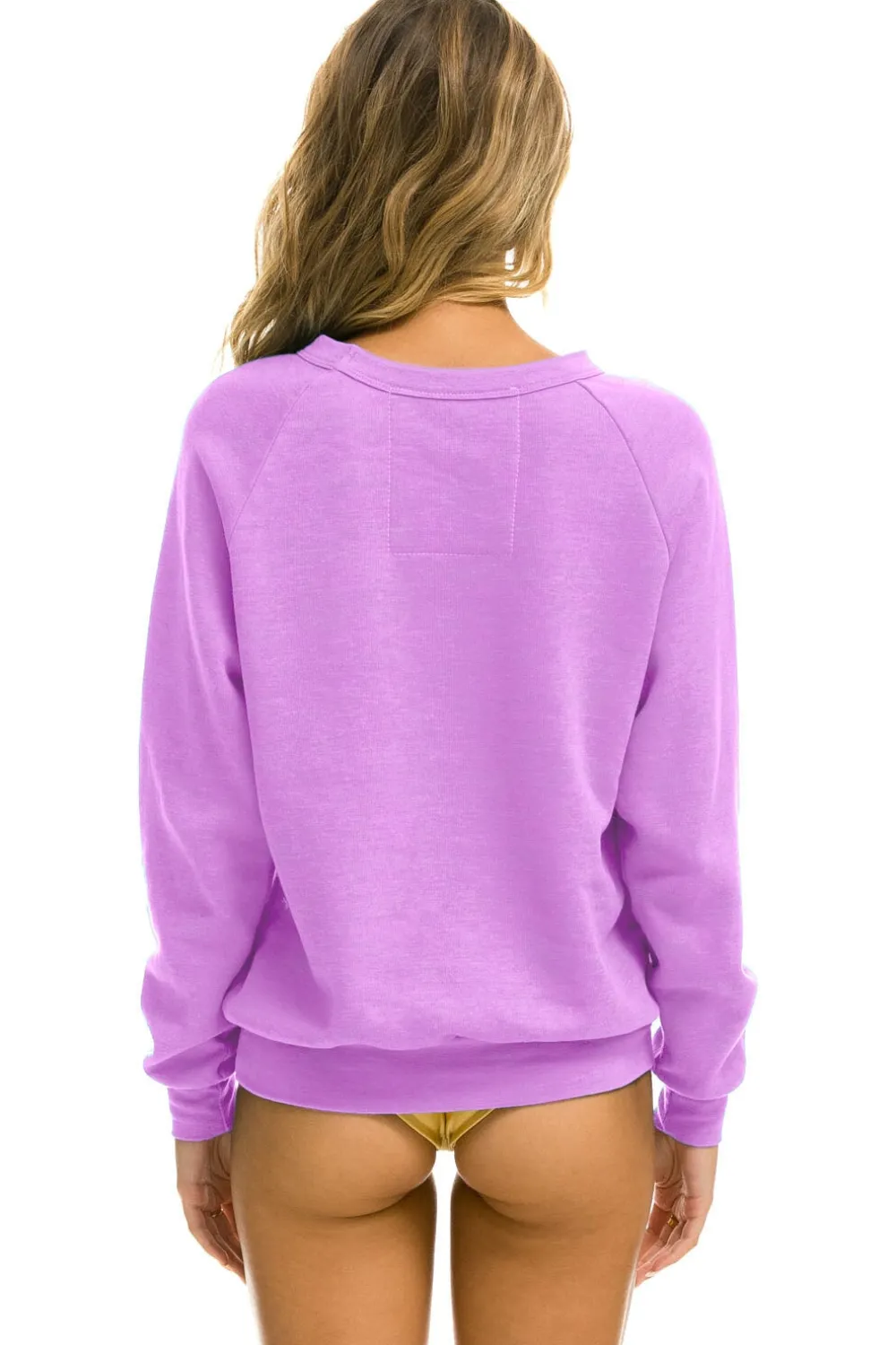 Sweatshirts | Sweatshirts | Aviator Nation LOGO SWEATSHIRT - NEON PURPLE NEONPURPLE