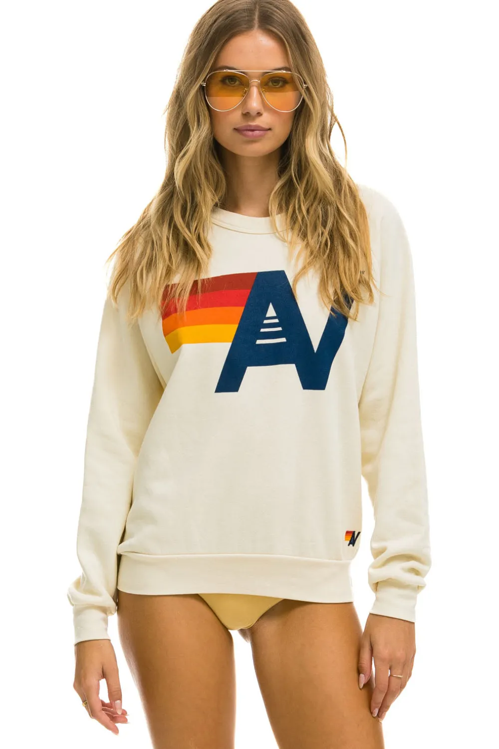 Sweatshirts | Sweatshirts | Aviator Nation LOGO SWEATSHIRT - VINTAGE WHITE VINTAGEWHITE